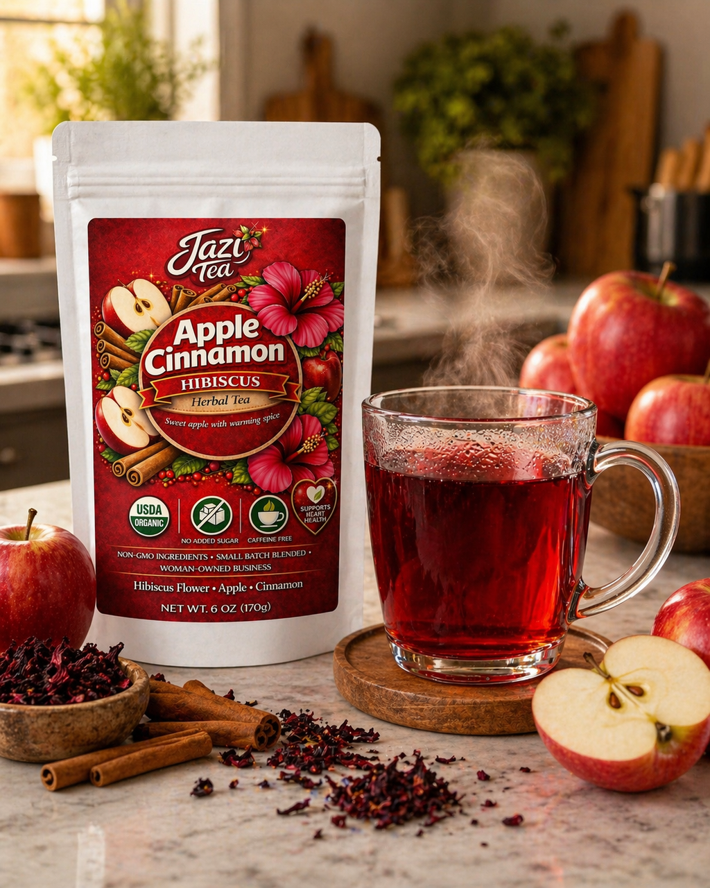 Apple Cinnamon Hibiscus Tea